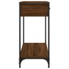 vidaXL Console Table Brown Oak Engineered Wood, Metal Adjustable Feet