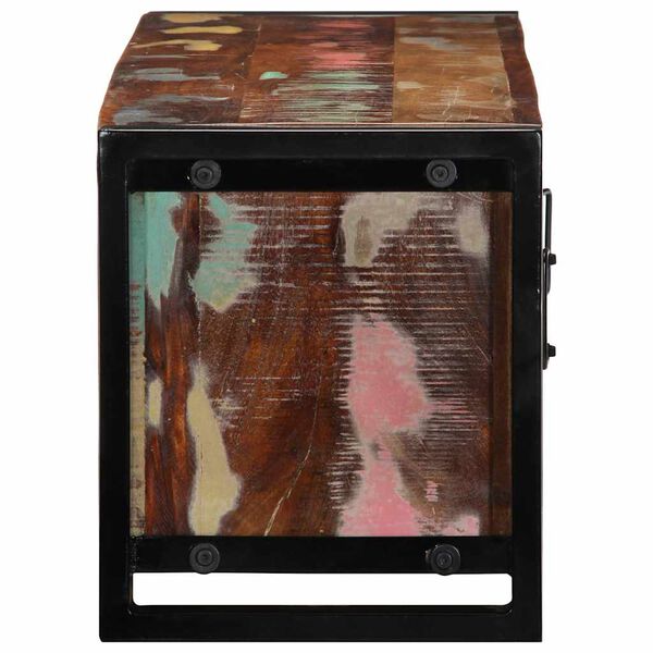 vidaXL TV Cabinet Black and Brown Solid reclaimed wood, iron Medium