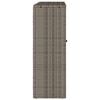 vidaXL Storage Cabinet with Storage Gray 100 x 36 x 102 cm Rattan