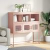 vidaXL Sideboard Pink Cold-rolled Steel Medium-sized Sideboard