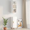 vidaXL Wall Cabinet High Gloss White Engineered Wood Medium Wall Cabinet