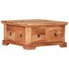 vidaXL Coffee Table Brown Solid Acacia Wood 26.0 x 27.6 x 13.8 in