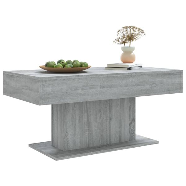 vidaXL Coffee Table Grey Sonoma Engineered Wood Medium Modern