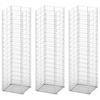 vidaXL Gabion Set 3 pcs Galvanized Wire 9.8"x9.8"x39.4"