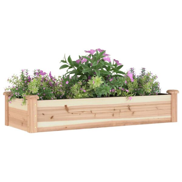 vidaXL Garden Raised Bed Natural wood Solid fir wood, Non-woven fabric