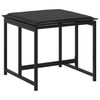 vidaXL Garden Stool Black, Dark Grey Textilene, Steel, Foam Medium