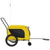 vidaXL Pet Bike Trailer Yellow and black Oxford fabric, iron, PVC Compact