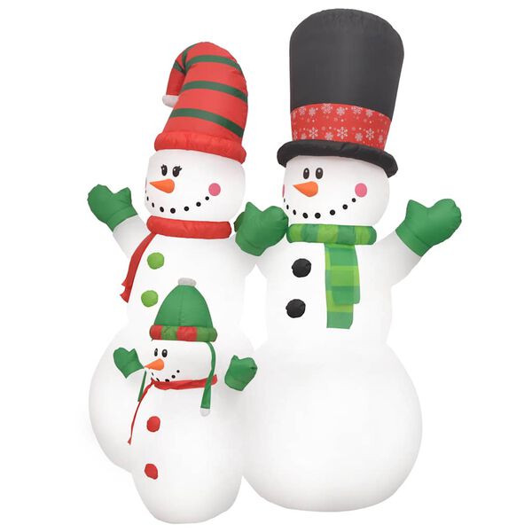 vidaXL Snowman Family Multicolor Fabric 8 ft 8 ft Snowman Family