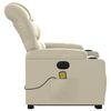 vidaXL Electric Stand up Massage Recliner Chair Cream Faux Leather