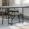 vidaXL Dining Bench Dark Grey, Powder-Coated Steel