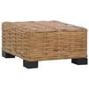 vidaXL Coffee Table Natural Rattan Brown and Black