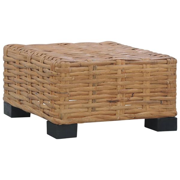 vidaXL Coffee Table Natural Rattan Brown and Black