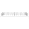 vidaXL Gabion Raised Bed Silver Galvanized steel Large Heavy Duty