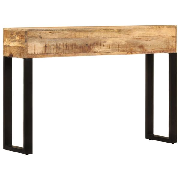 vidaXL Console Table Natural and Black Solid mango wood Medium Durable
