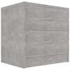 vidaXL Bedside Cabinet Set of 2 Concrete Grey Engineered Wood