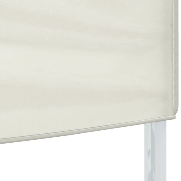 vidaXL Party Tent Cream 210D oxford fabric with silver coating, Steel