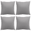 vidaXL Sofa Cushion Set of 4 Grey Polyester 23.6 x 23.6 in