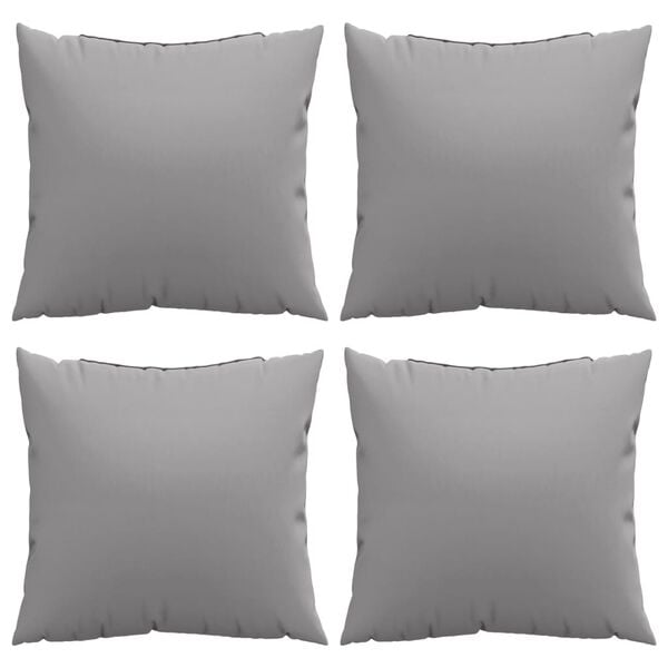 vidaXL Sofa Cushion Set of 4 Grey Polyester 23.6 x 23.6 in