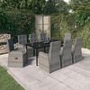 vidaXL Garden Dining Set Grey