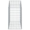 vidaXL Gabion Basket Silver Galvanized iron Medium