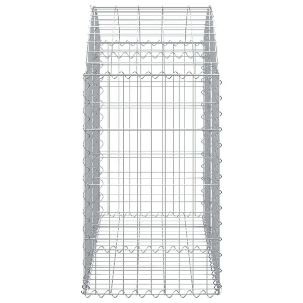 vidaXL Gabion Basket Silver Galvanized iron Medium