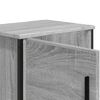 vidaXL Bedside Cabinet Grey Sonoma Engineered Wood, Metal Standard