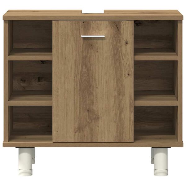vidaXL Bathroom Furniture Set Artisan Oak Engineered wood, acrylic