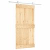 vidaXL Sliding Door with Hardware Set 39.4x82.7" Solid Wood Pine