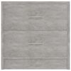 vidaXL Bedside Cabinet Set of 2 Concrete Grey Engineered Wood