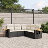 vidaXL Garden Sofa Set Black, Cream White