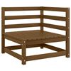 vidaXL Wooden Corner Sofa Honey brown