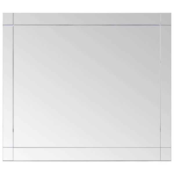 vidaXL Wall Mirror Silver Glass 39.4 x 23.6 in Wall Mounting