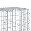 vidaXL Gabion Basket Silver Galvanized iron wire 353.5 x 39.4 x 39.4 in