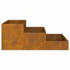 vidaXL Garden Planter Rusty 35.43 x 35.43 x 13.78 in Weathering Steel
