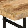 vidaXL Console Table Natural, Black Solid Mango Wood, Powder-Coated Iron
