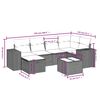 vidaXL Garden Sofa Set Light Grey Poly Rattan Large Modular