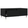 vidaXL Coffee Table Black Engineered wood, metal 35.4 x 19.7 x 14.4 in