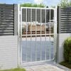 vidaXL Garden Gate 39.4" x 57.1" Stainless Steel