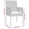 vidaXL Garden Dining Set with Cushion 5 pcs Grey Poly Rattan