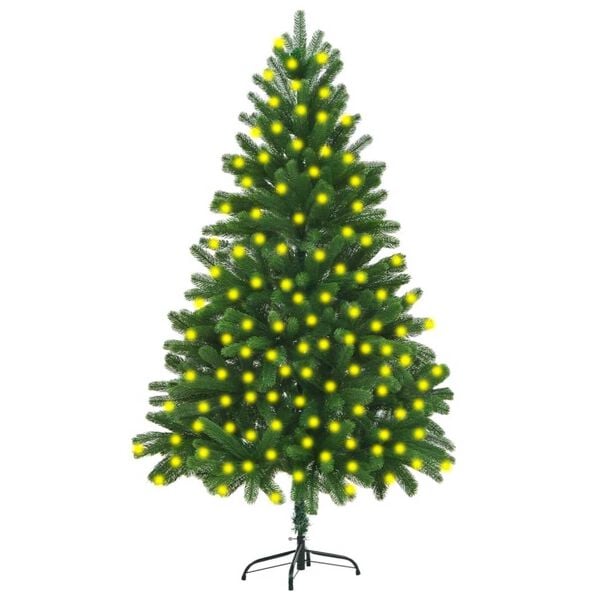 vidaXL Christmas Tree Green Polyethylene, Steel Large Height-Adjustable