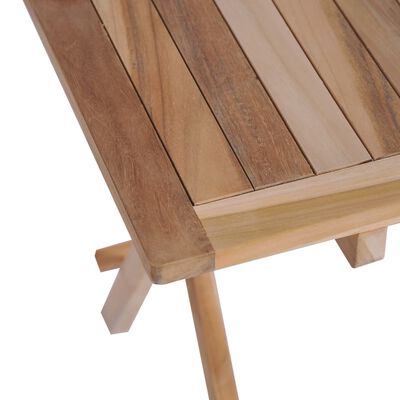 vidaXL Folding Bistro Table 23.6"x23.6"x25.6" Solid Teak Wood