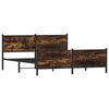 vidaXL Bed Frame Smoked oak Steel Super King Bed Frame Rectangular