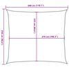 vidaXL Sunshade Sail 1.75 oz/ft&sup2; White 8.2x9.8' HDPE