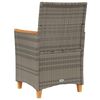 vidaXL Garden Chair Grey PE rattan 23.2 x 24.0 x 35.4 in