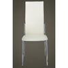 vidaXL Dining Chair Set of 6 White Synthetic leather, chrome Standard