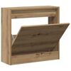 vidaXL Shoe Cabinet artisan oak 23.6" x 8.3" x 22.4" Engineered wood
