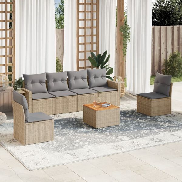vidaXL Garden Sofa Set Mix Beige