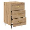 vidaXL Bedside Cabinet Artisan Oak 15.75 x 15.75 x 25.98 in
