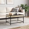 vidaXL Coffee Table Sonoma oak Engineered wood, glass 27.6 x 19.7 in