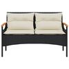 vidaXL Garden Sofa Set Black